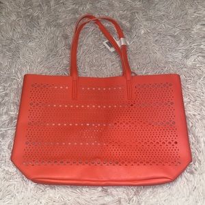 Coral Tote With Wristlet